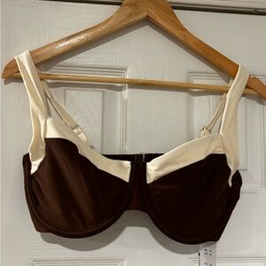 Abercrombie & Fitch Cream and Brown Bra